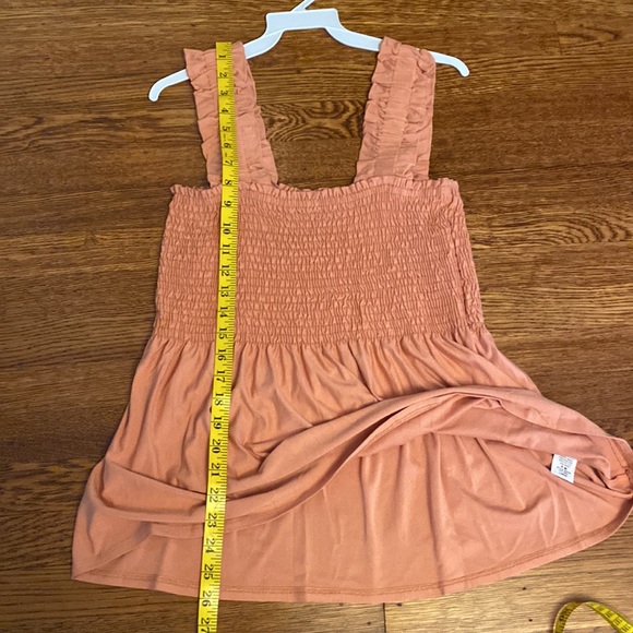 NWT Pink Desert Ruffled Strap Smocked Flowy Tank Top - Picture 13 of 13